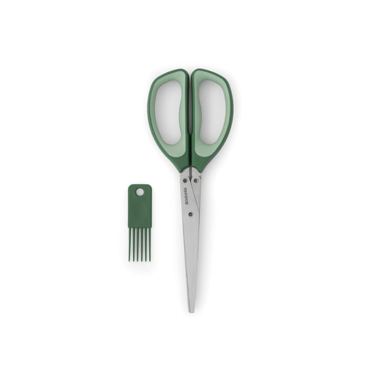 Tasty+ Herb Scissors Plus Cleaning Tool - Terracotta Pink