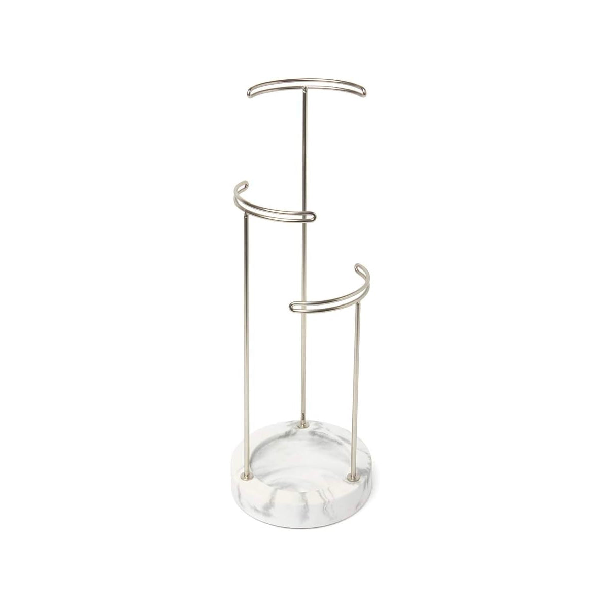 Tesora Jewelry Stand - White/Nickel