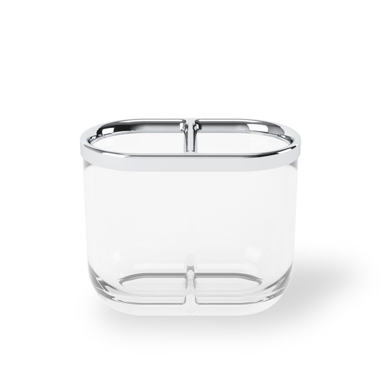 Junip Toothbrush Holder - Acrylic Clear/Chrome