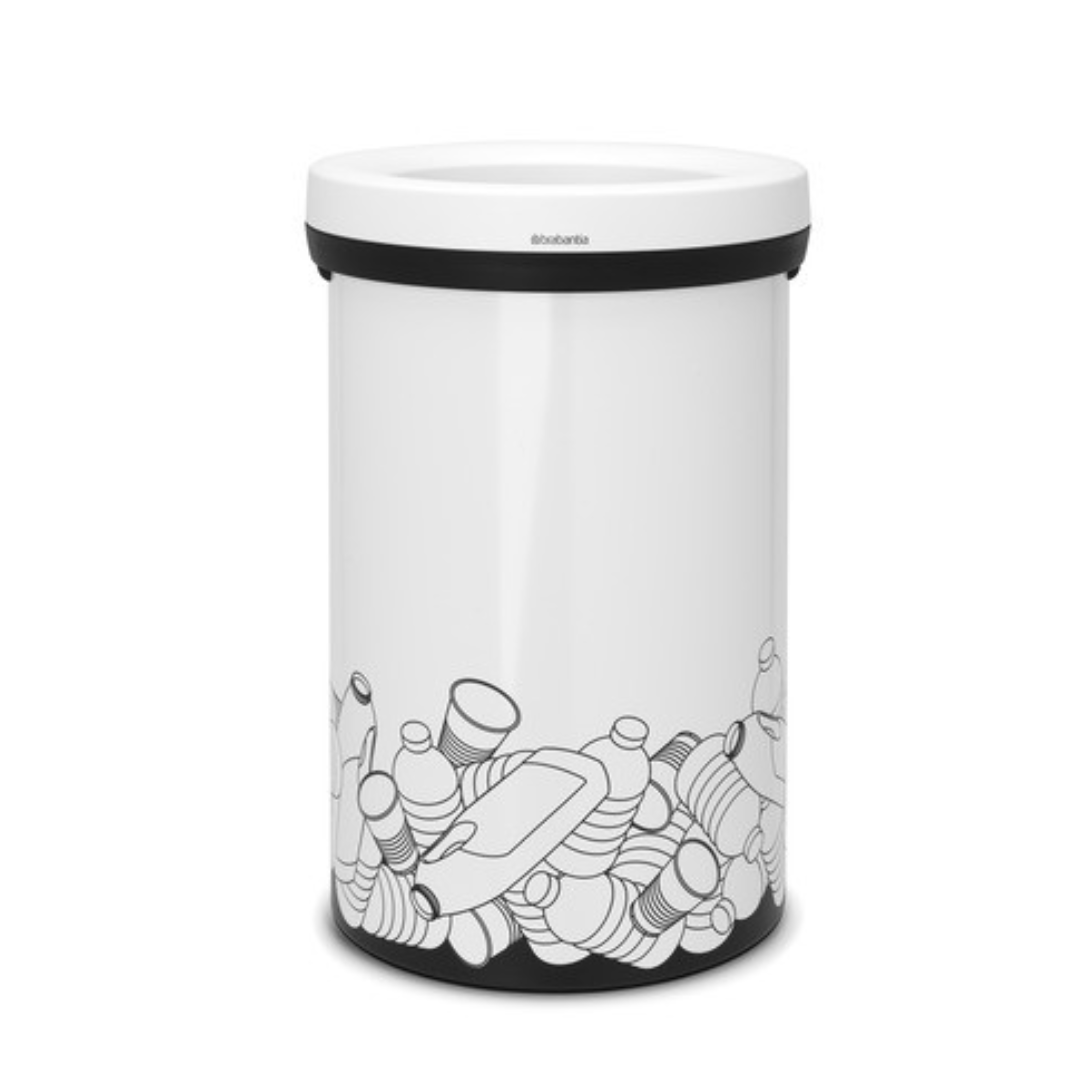 Open Top Bin 60 L - White - Plastic Waste