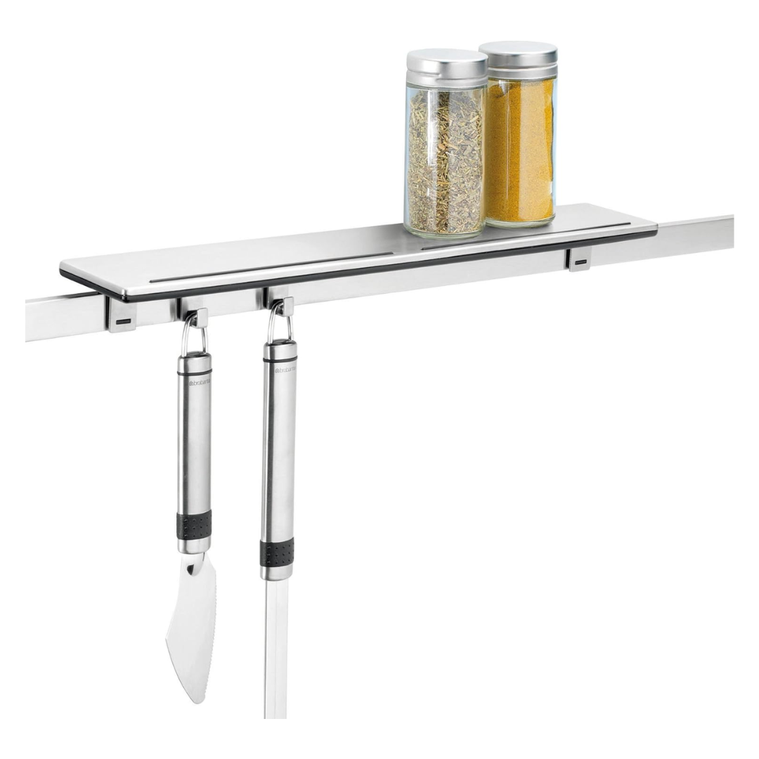 Wall Rail Shelf - Matt Steel