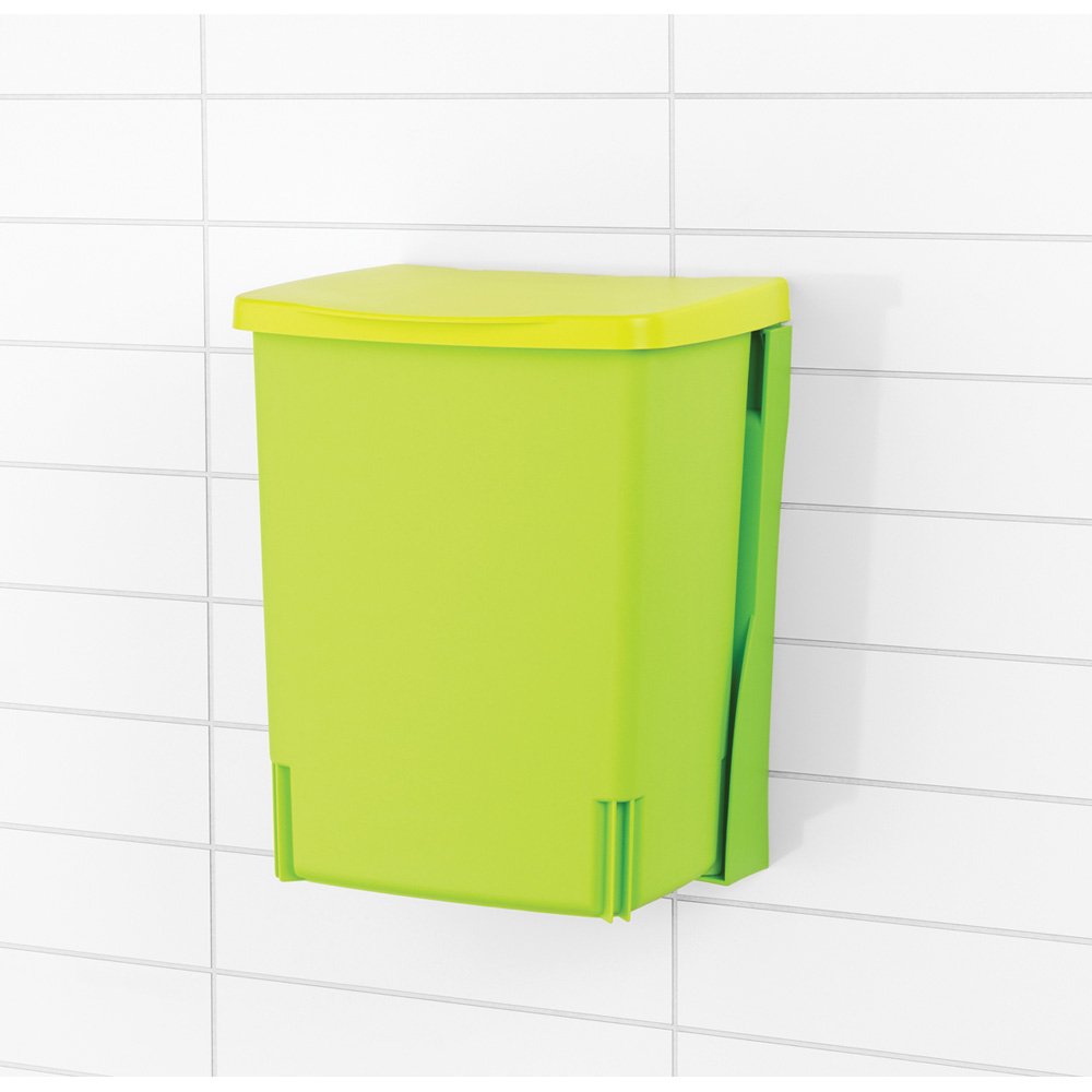 Built-in Bin 10L Rectangular - Apple Green