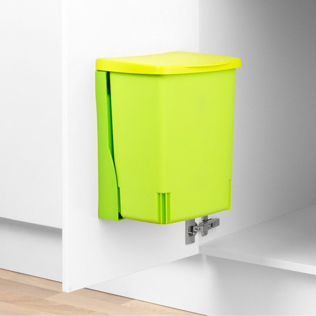 Built-in Bin 10L Rectangular - Apple Green