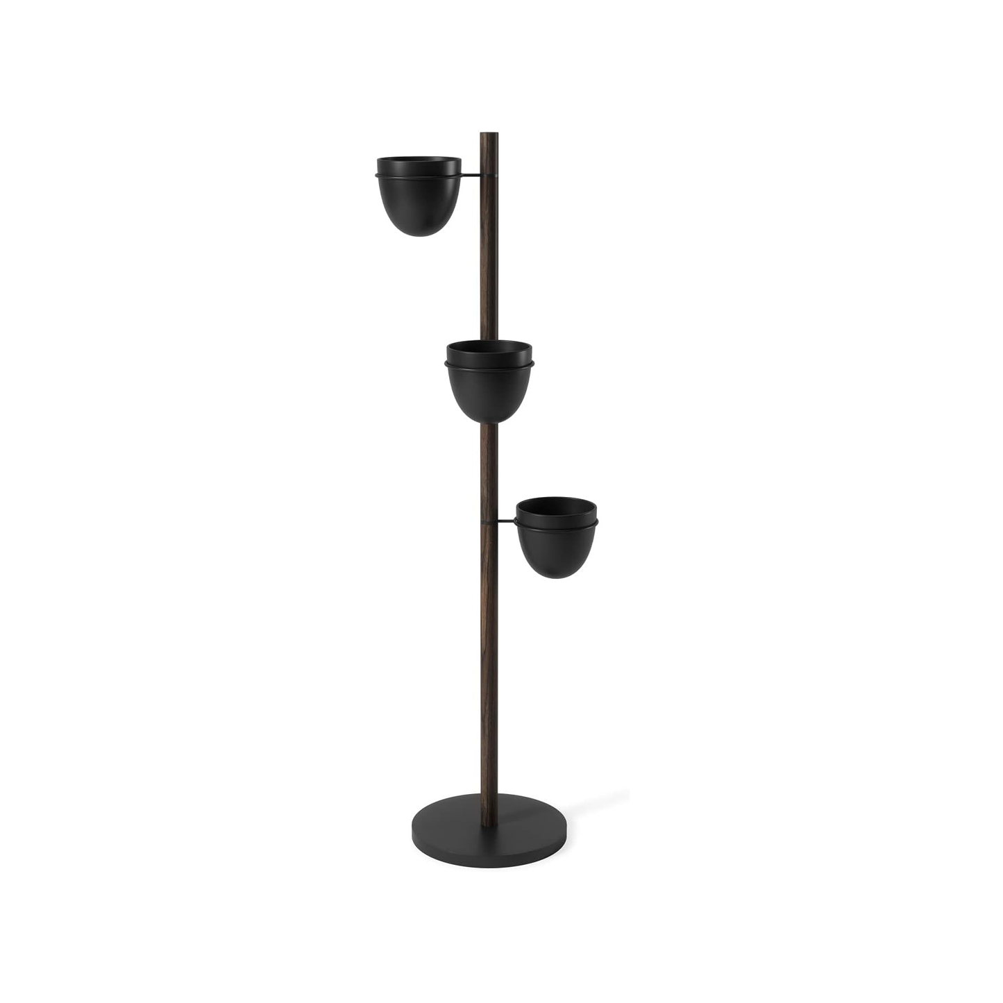 Floristand Freestanding Planter - Black/Walnut