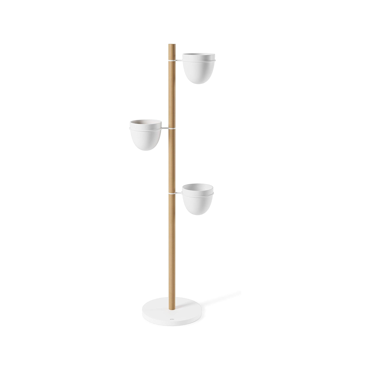 Floristand Freestanding Planter - White/Natural