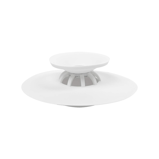 Flex Drain Stop/Hair Catcher - White