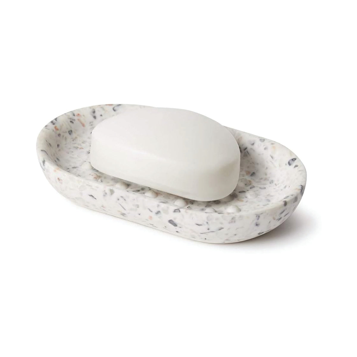 Junip Oval Soap Dish Terrazzo - Grey/Multi