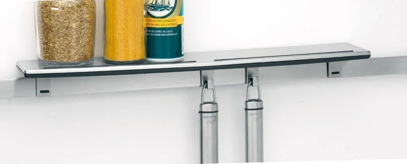 Wall Rail Shelf - Matt Steel