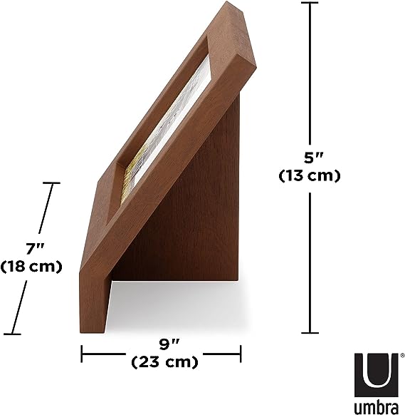 Podium Photo Display 4" x 6" - Light Walnut