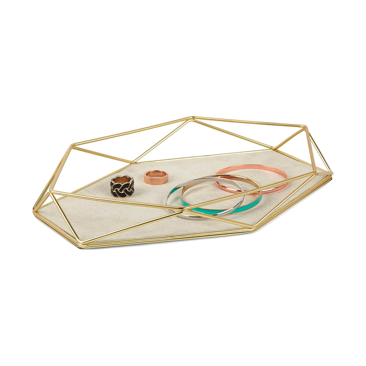 Prisma Jewelry Tray - Matte Brass