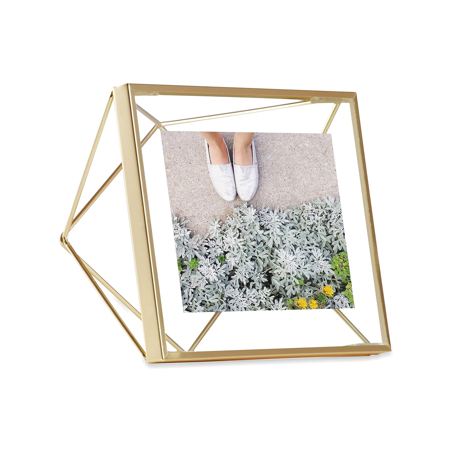 Prisma Picture Frame 4" x 4" - Matte Brass