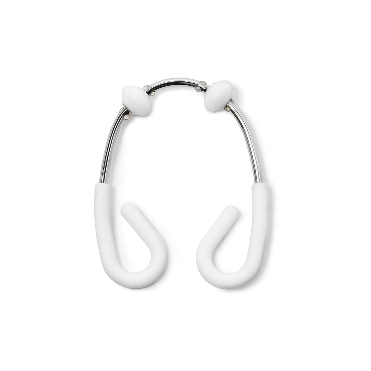 Flex Shower Ring Double (Set of 12) - White/Chrome