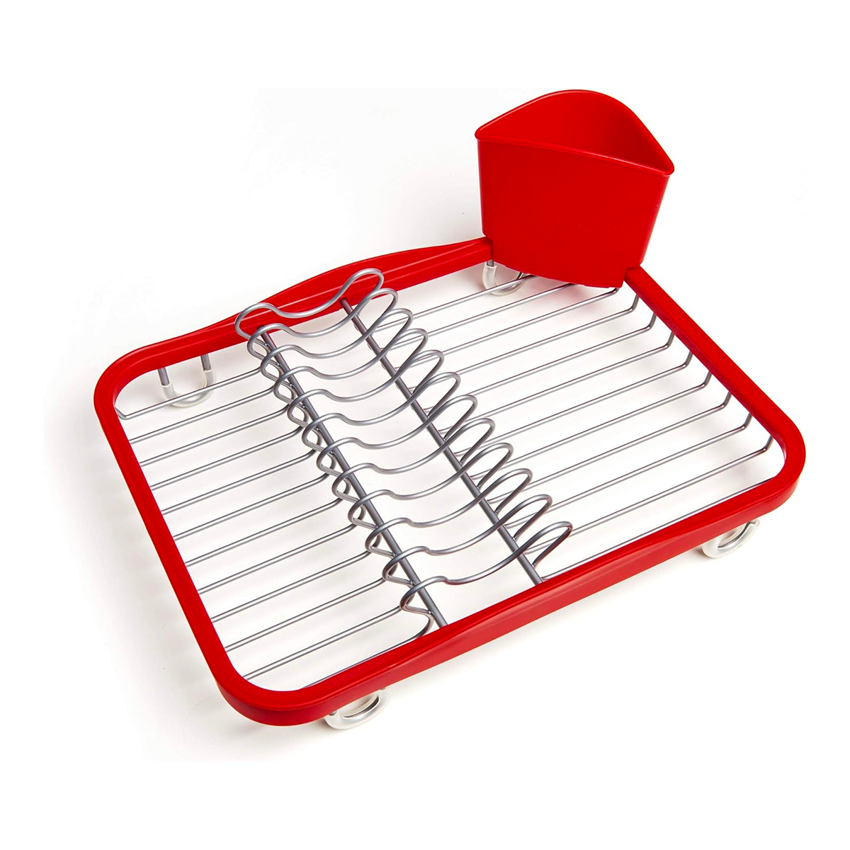 Sinkin Dish Rack - Red/Nickel