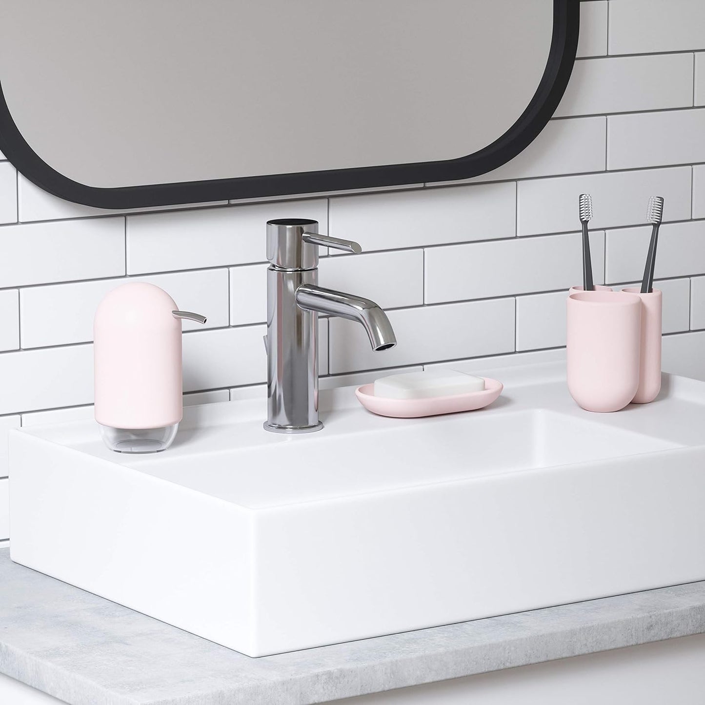 Touch Toothbrush Holder Blush Pink