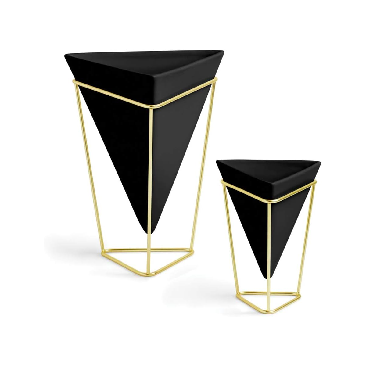 Trigg Tabletop Vessels, Set of 2 - Black/Brass