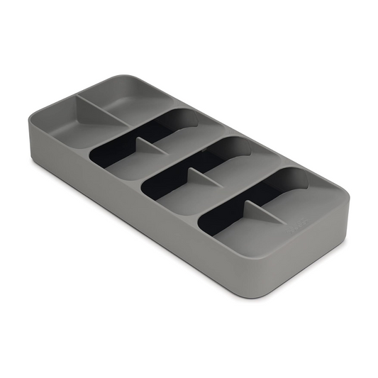 DrawerStore Large Compact Cutlery Organiser - Grey