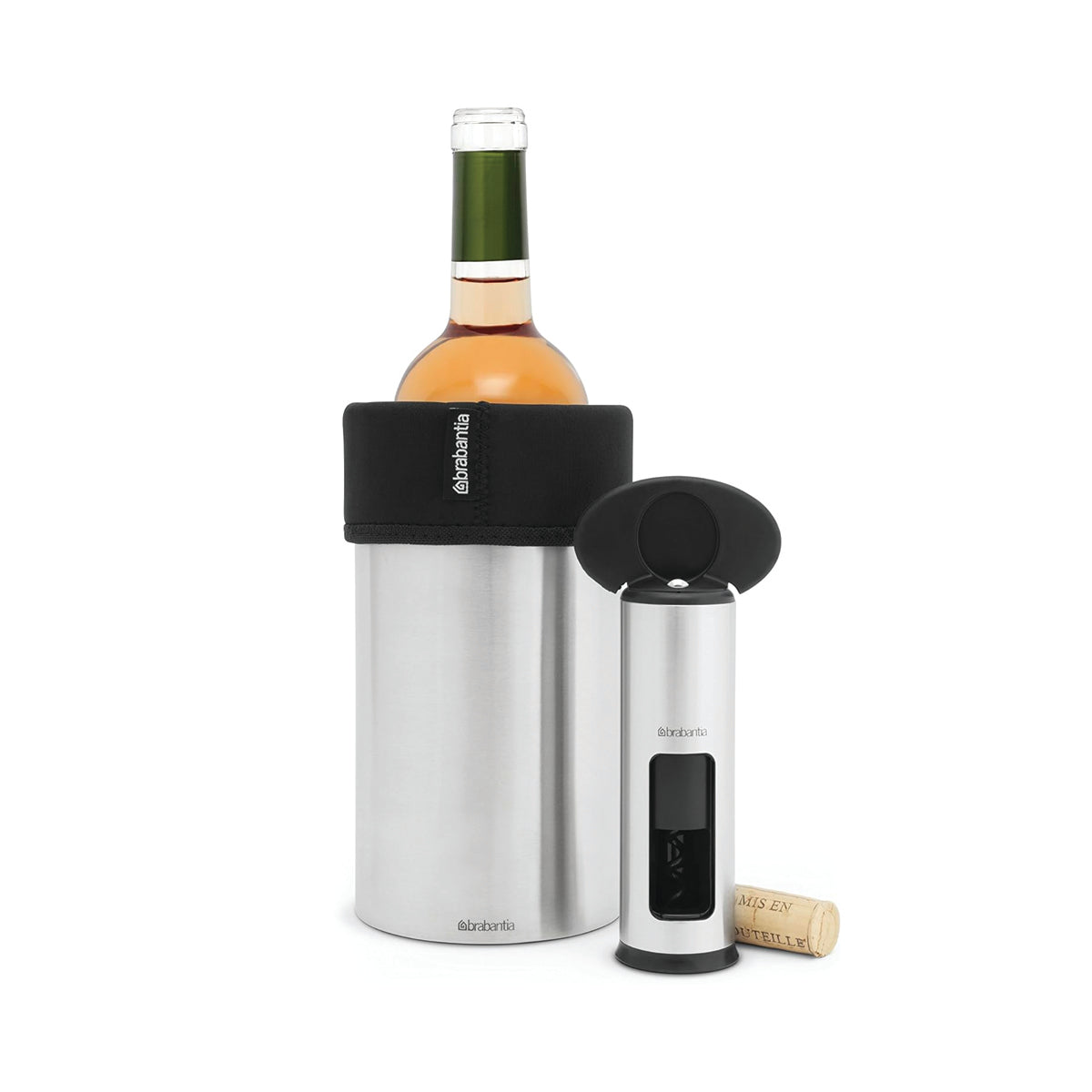 Wine Cooler with Neoprene Bag - Stainless Steel