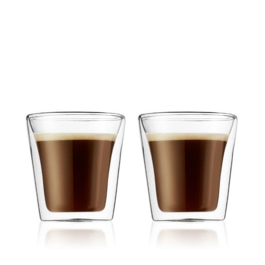 Canteen Double Wall Glass (2 pcs), Small 0.1L, 3oz