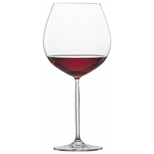 Diva Burgundy Goblet Red Wine Glass (Set of 2)