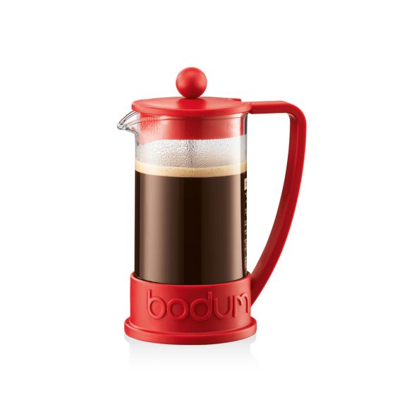 Brazil French Press Coffee Maker 3 Cup, 0.35L - Red