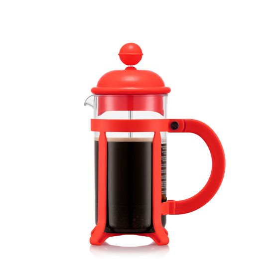 Java French Press Coffee Maker 3 Cup, 0.35L/12oz - Red