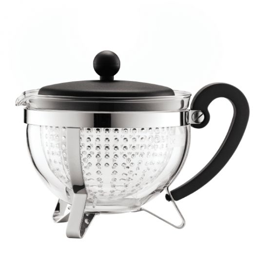 Chambord Tea Pot with Plastic Lid, 1L/34oz - Black