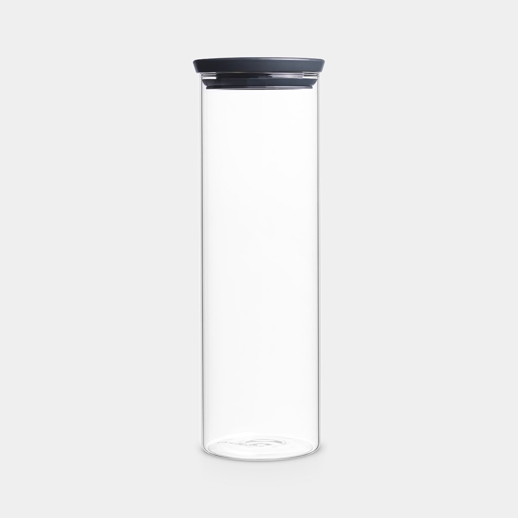 Stackable Glass Jar 1.9 Litre - Dark Grey