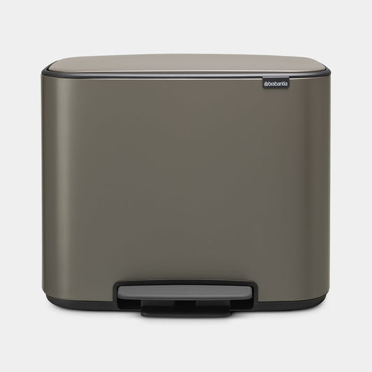 Bo Pedal Bin 11 + 23 Litre - Platinum