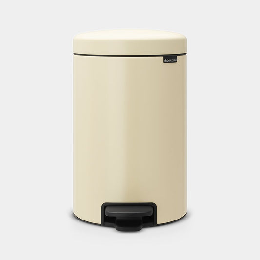 NewIcon Pedal Bin Silent 12 Litre - Almond