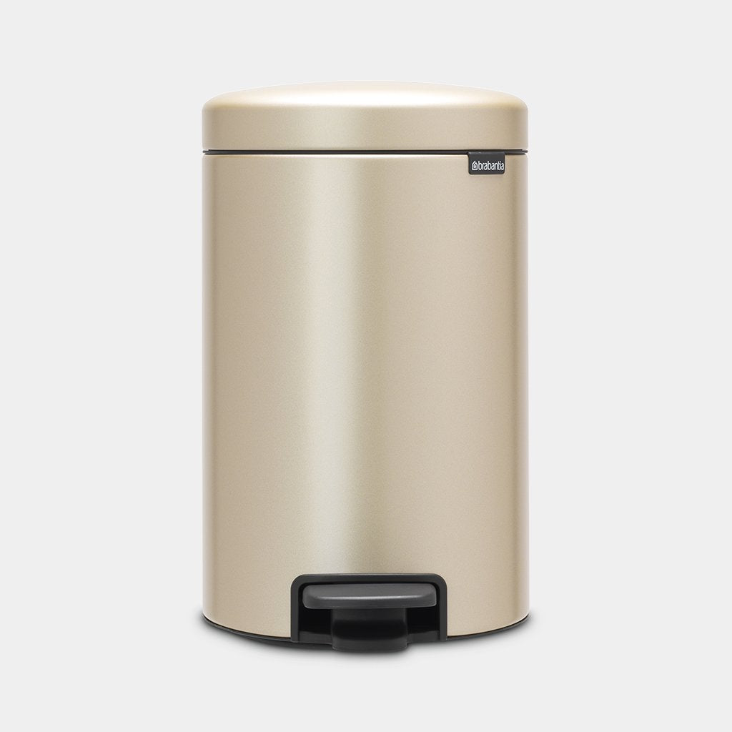 NewIcon Pedal Bin Silent 12 Litre - Champagne