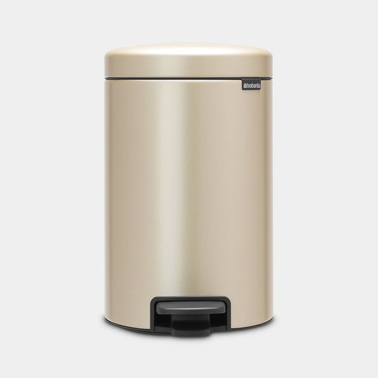 NewIcon Pedal Bin Silent 12 Litre - Champagne