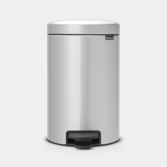 NewIcon Pedal Bin Silent 12 Litre - Metallic Grey