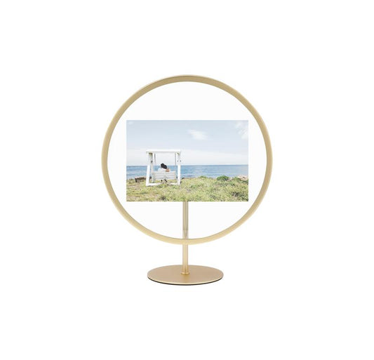 Infinity Round Picture Frame 5" x 7" - Matte Brass